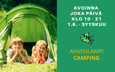 ahvenlampi camping aukiolo